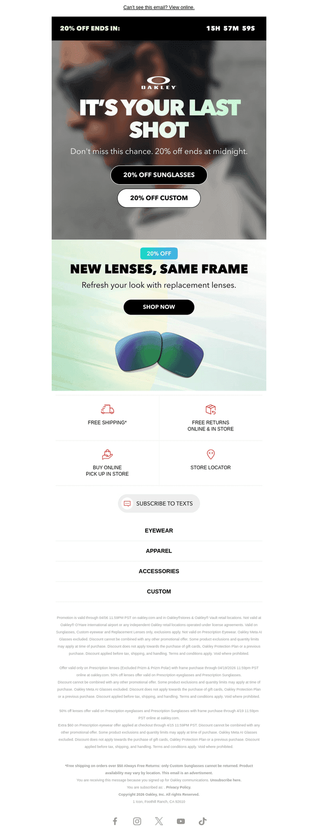 Last Chance For 20% Off