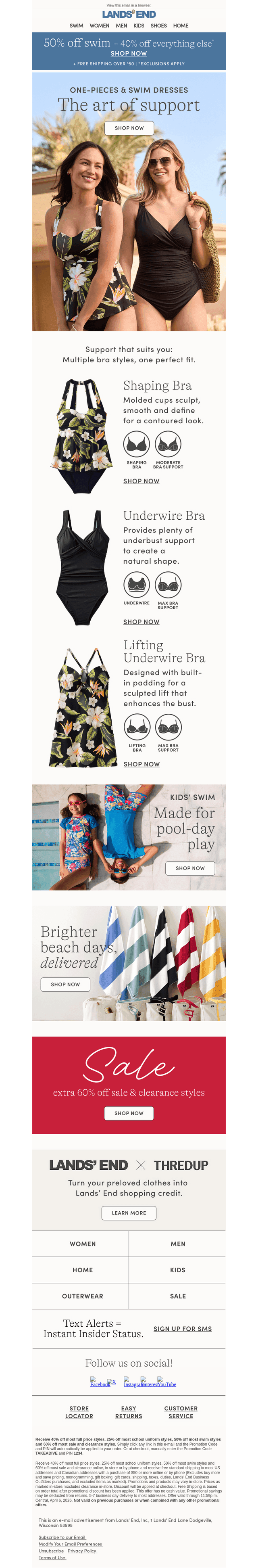 Lands' End email from Mon, Apr 6, 2026