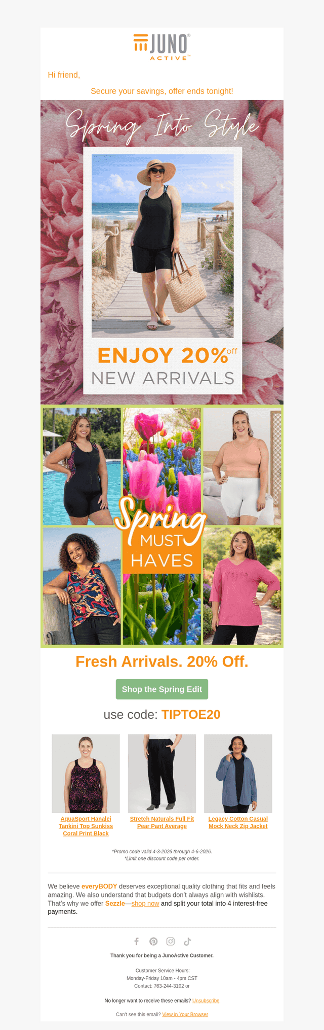 Ends Today: 20% Off New April Styles ⏰