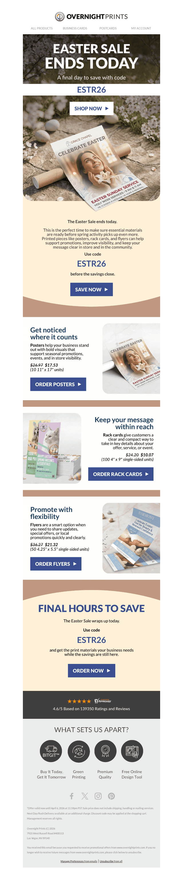 Overnight Prints email from Mon, Apr 6, 2026
