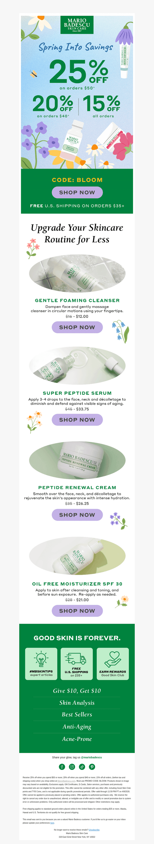 Spring Clean Your Routine—Up to 25% Off