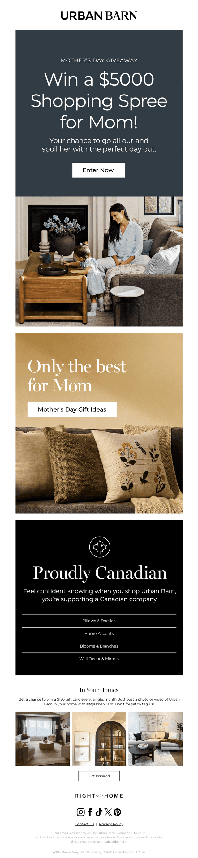 Urban Barn email from Mon, Apr 6, 2026