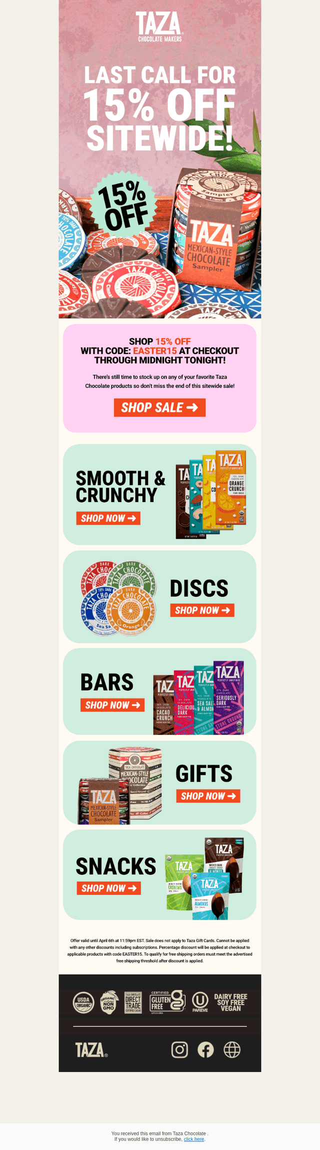 15% Off Sitewide is Almost Over!