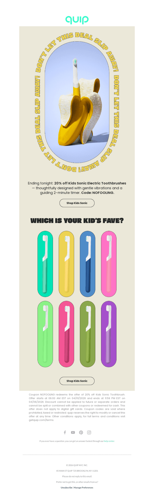 ⏰ Final hours! 20% off Kids Brushes