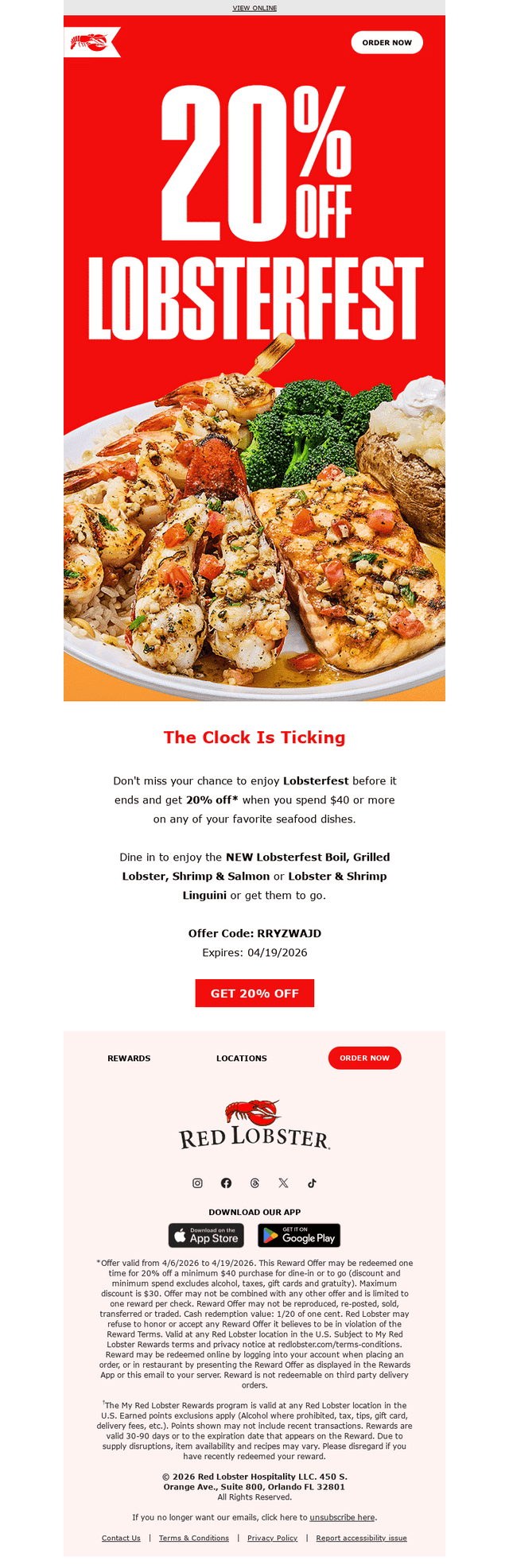 20% OFF LOBSTERFEST 👀