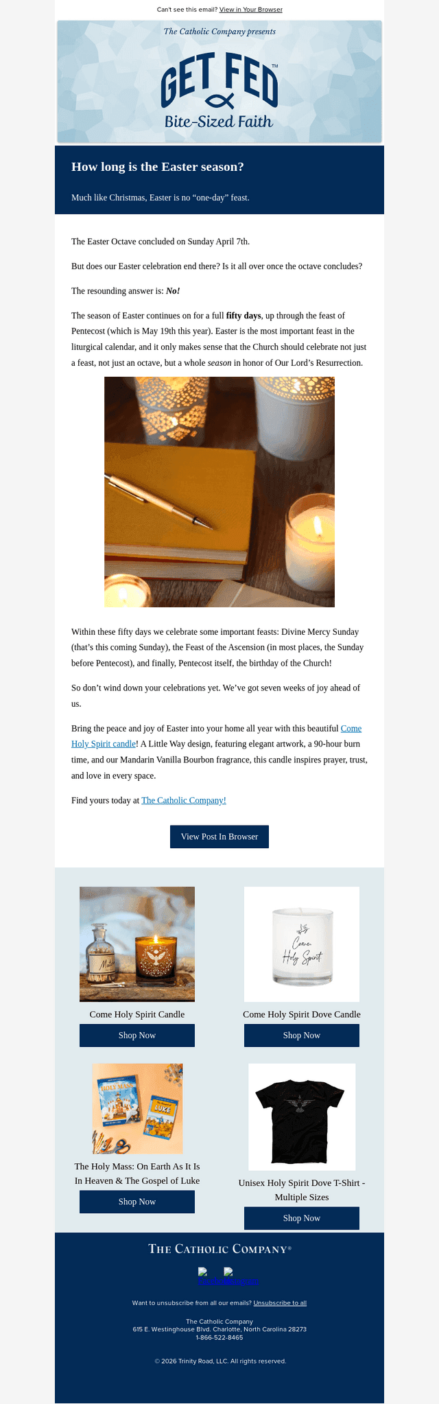 The Catholic Company email from Mon, Apr 6, 2026