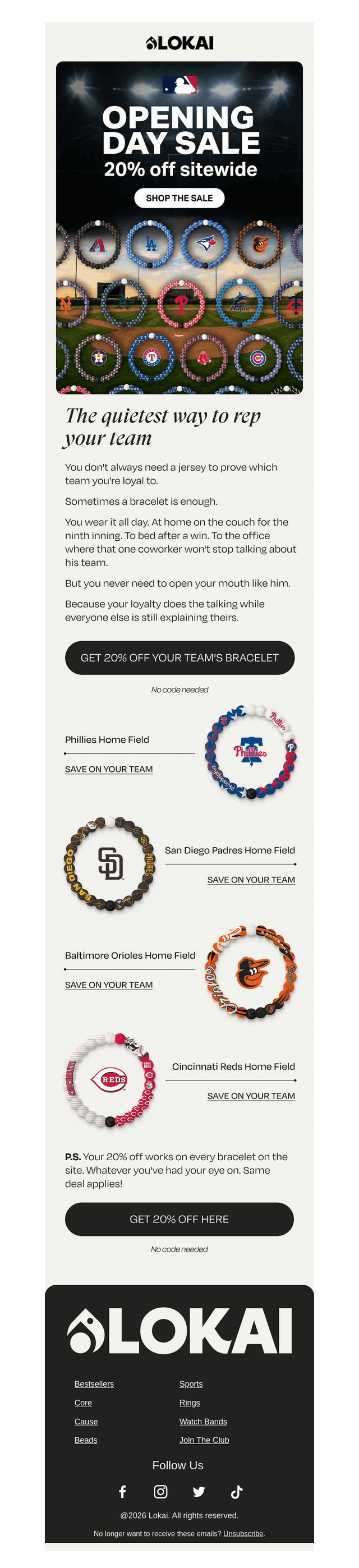 Lokai email from Mon, Apr 6, 2026