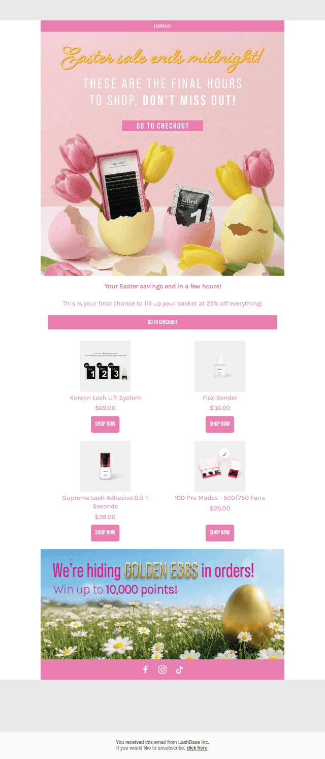 LashBase email from Mon, Apr 6, 2026
