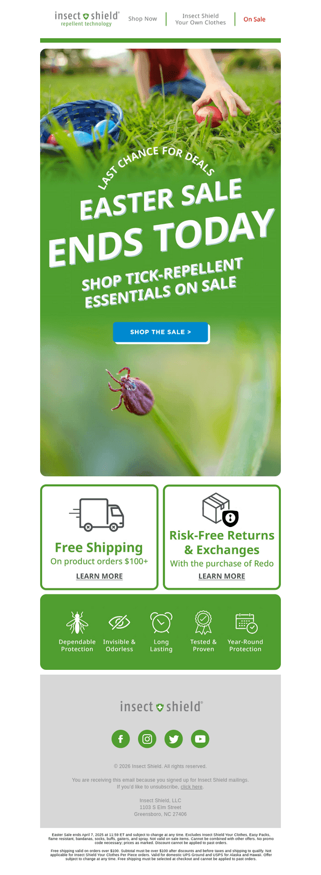 Insect Shield email from Tue, Apr 7, 2026