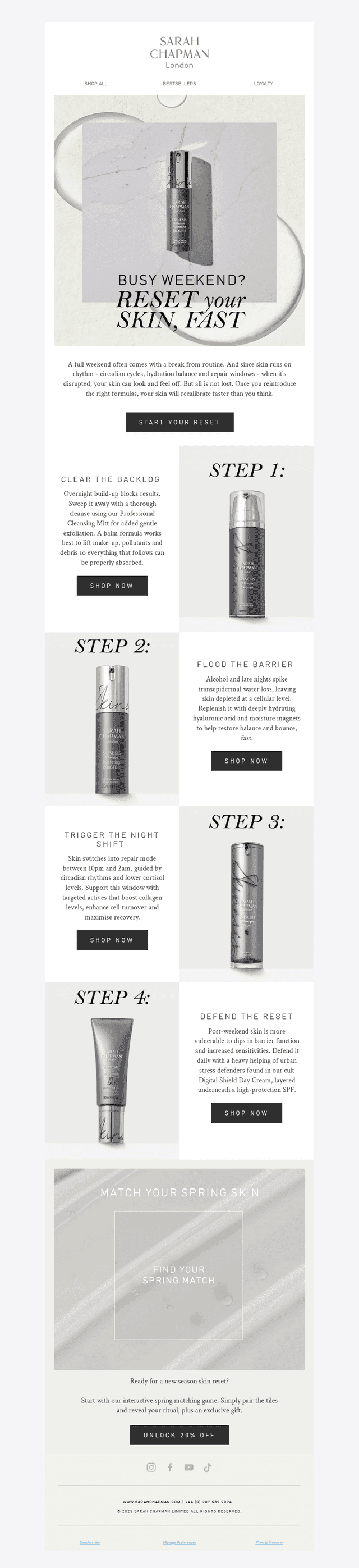 Busy weekend? Reset your skin