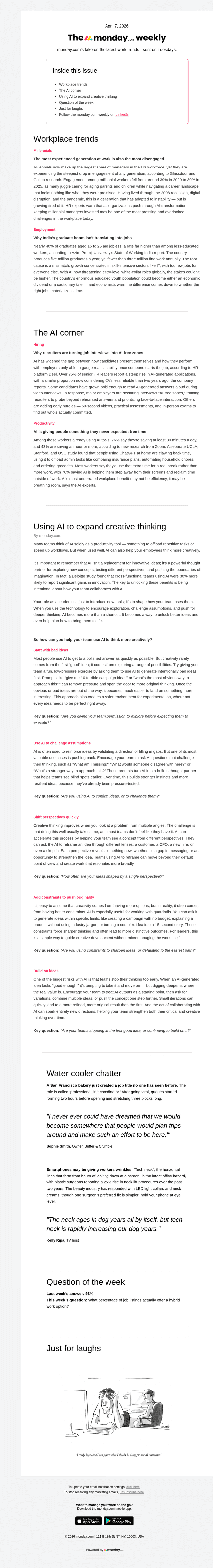 monday.com email from Tue, Apr 7, 2026