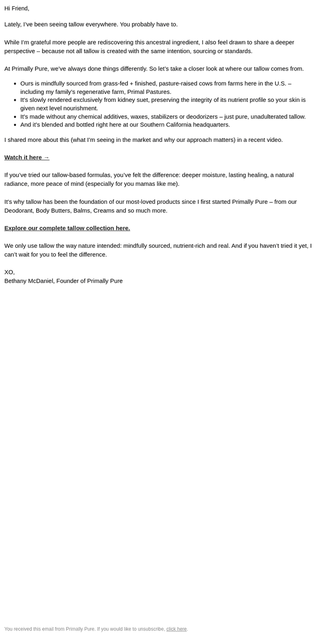 Tallow, done differently 🐮 A response from our founder.