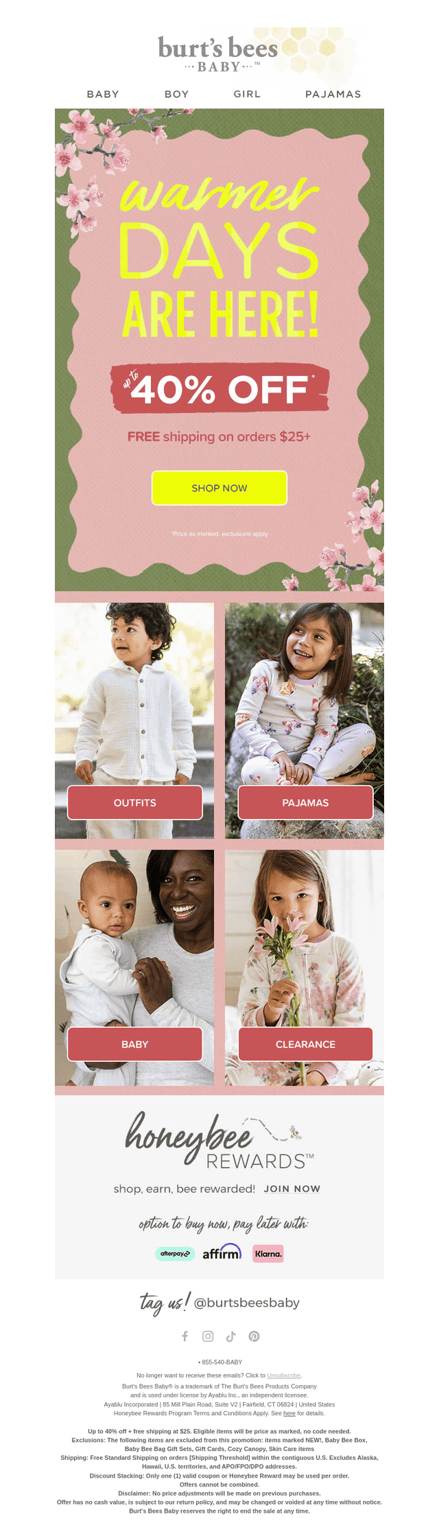 Burt's Bees Baby email from Wed, Apr 8, 2026