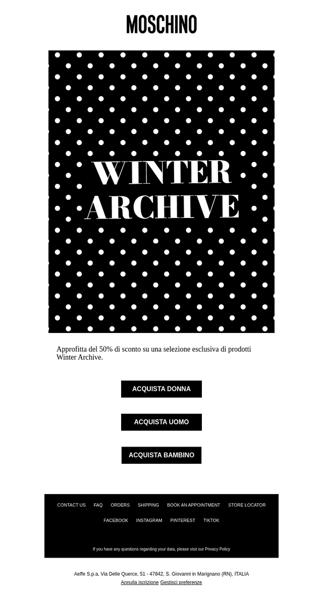 Recall: Winter Archive al 50%