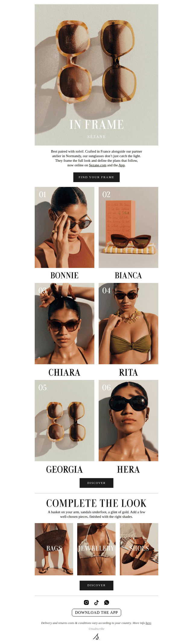 Start with sunglasses