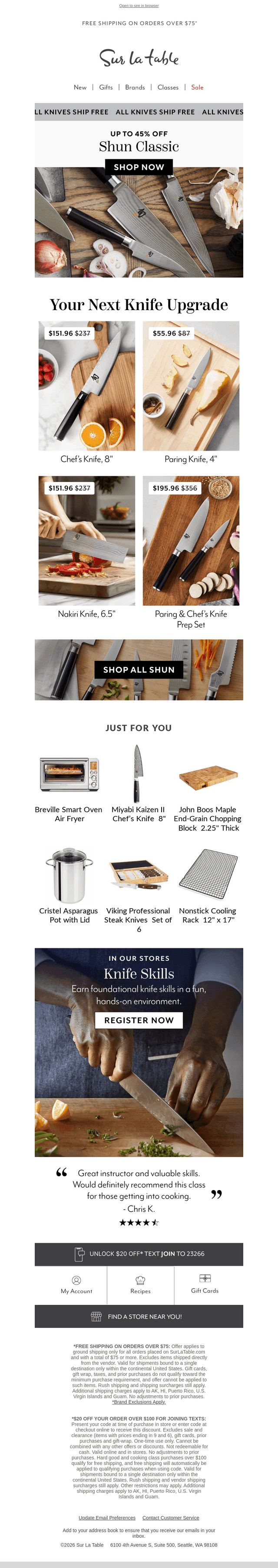 Shun up to 45% off (yes, really)!