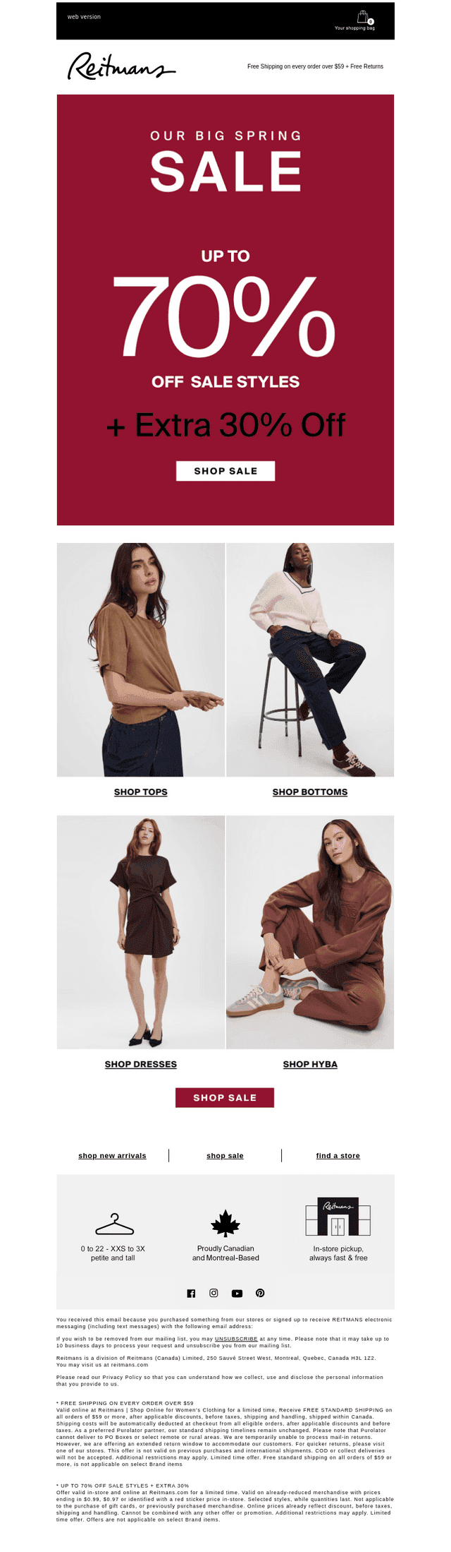 Up To 70% Off + EXTRA 30% Off