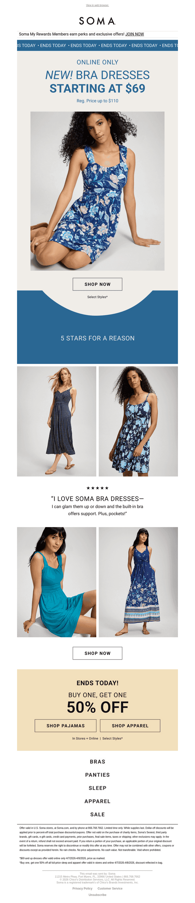 Last Day + Online Only: $69+ Dresses!