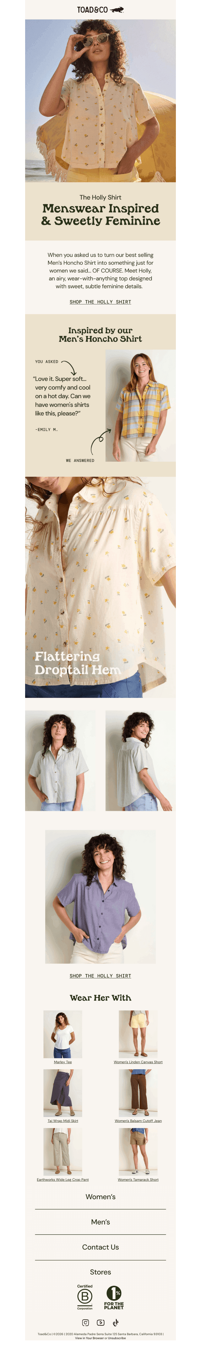 "Can we have women's shirts like this, please?"