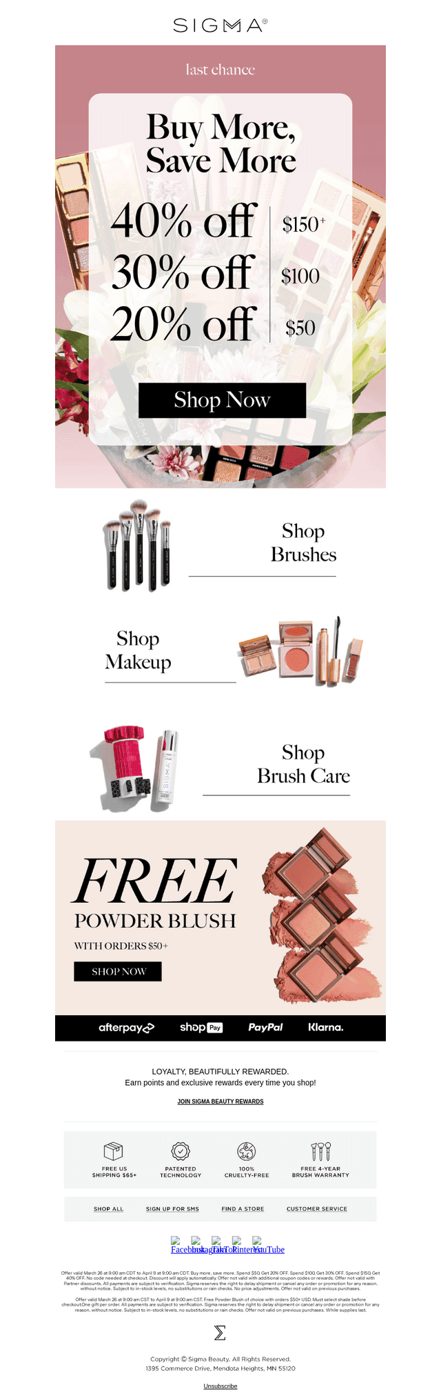 ENDS TODAY: Up to 40% Off 💗