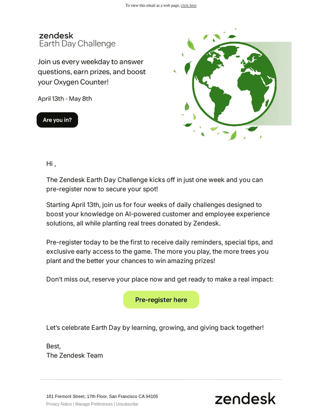 Zendesk email from Wed, Apr 8, 2026