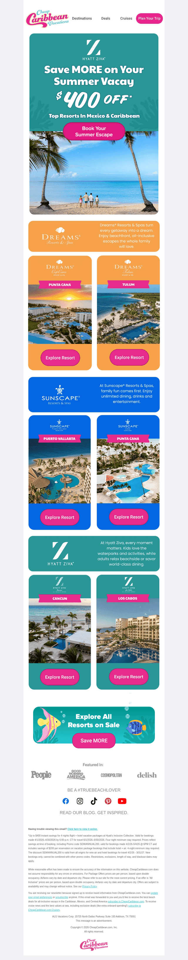 Save $400 On Your Summer Vacay