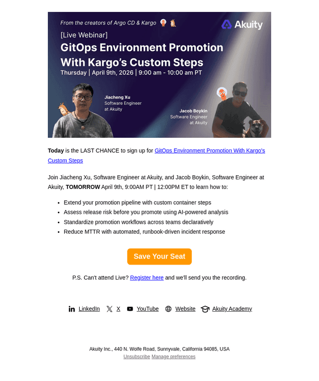 [TOMORROW] GitOps Environment Promotion With Kargo’s Custom Steps