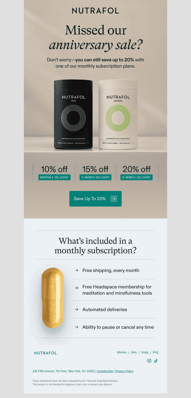 Nutrafol email from Wed, Apr 8, 2026
