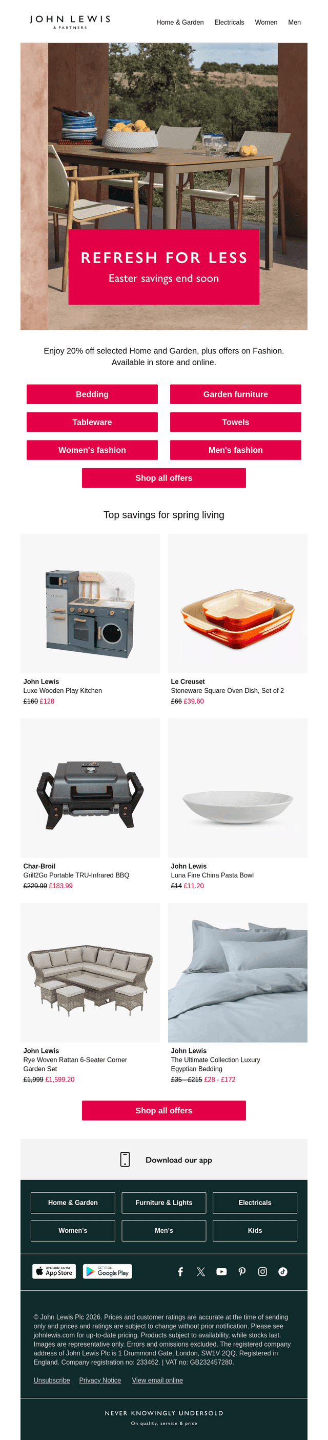 Refresh for less today – savings end soon
