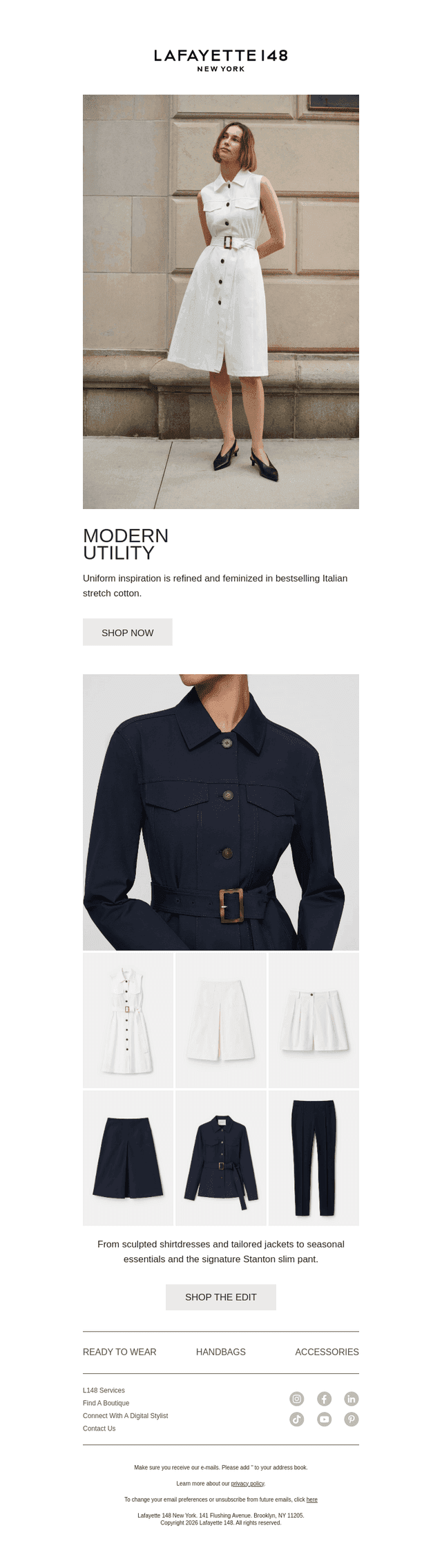 Modern Utility: The Cotton Stretch Edit