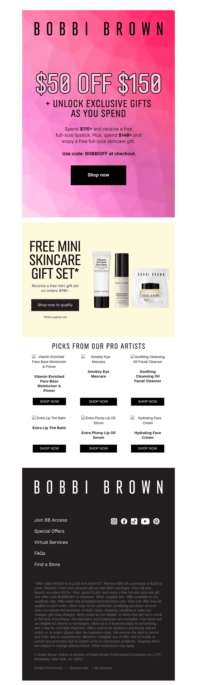 Bobbi Brown Cosmetics email from Thu, Apr 9, 2026