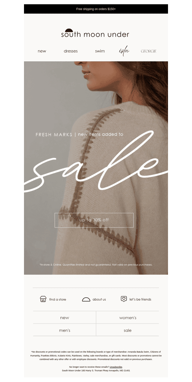 New items on SALE