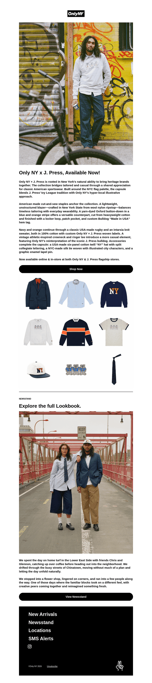 Available Now: Only NY x J. Press.