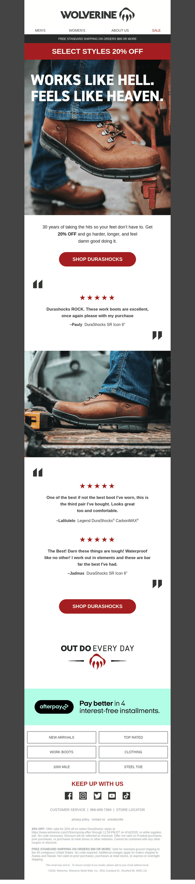 Low Stock - 20% Off DuraShocks