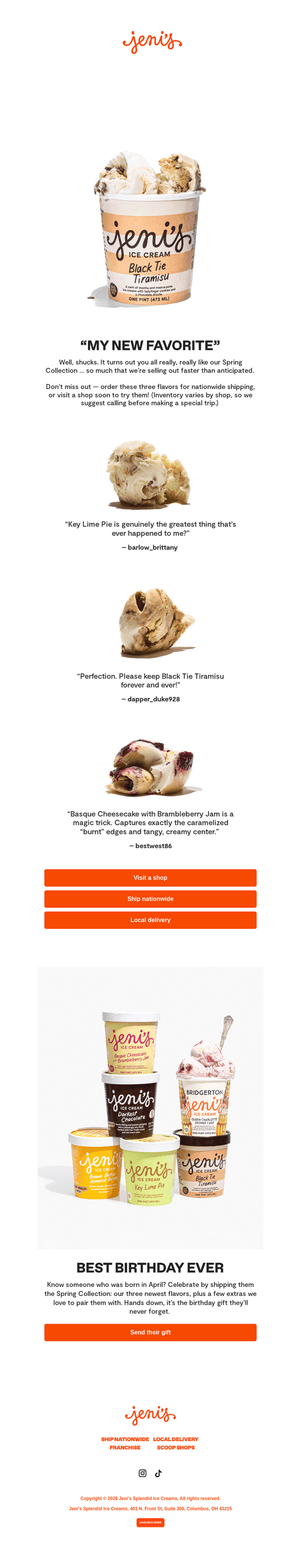 Our spring flavors are going fast!