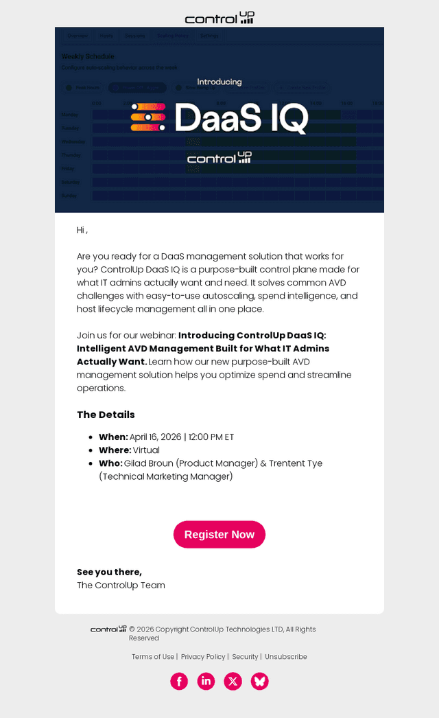You’re Invited: Learn About ControlUp DaaS IQ