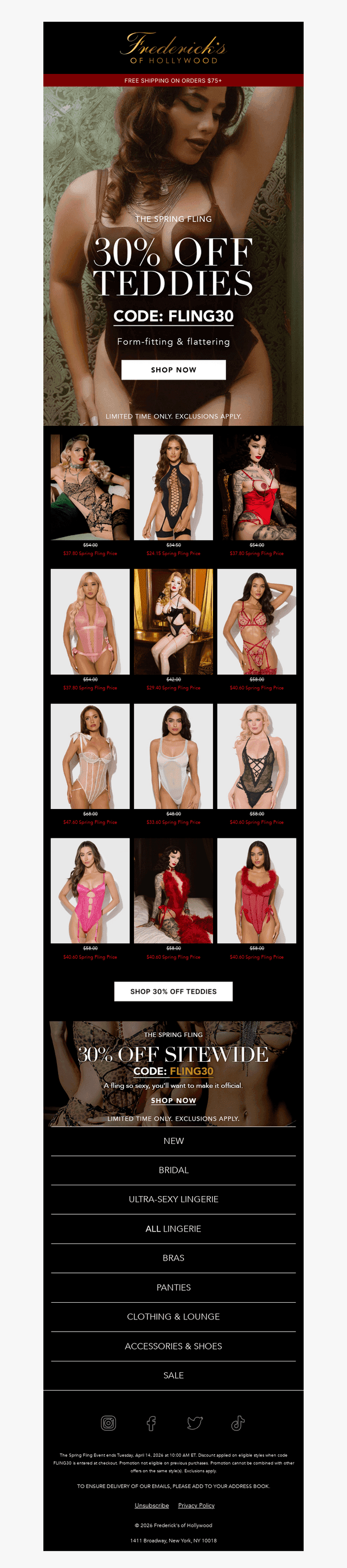30% OFF One & Done Lingerie