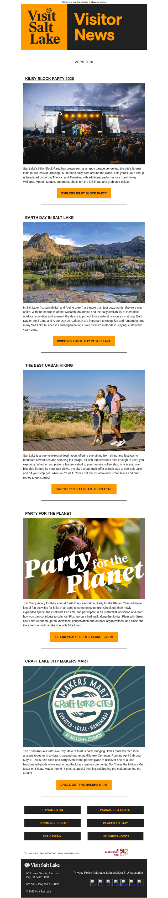 Visit Salt Lake email from Thu, Apr 9, 2026