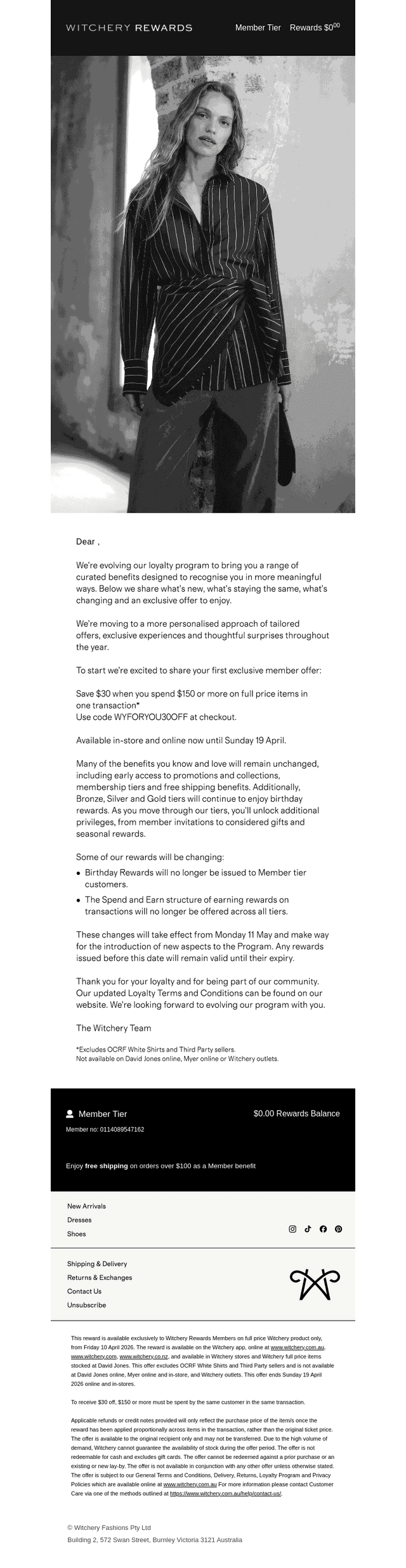 Witchery email from Fri, Apr 10, 2026