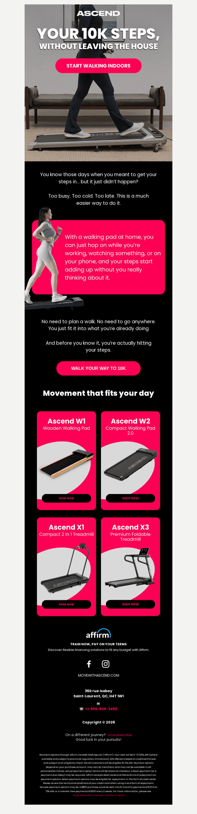 Hit 10k steps without leaving home
