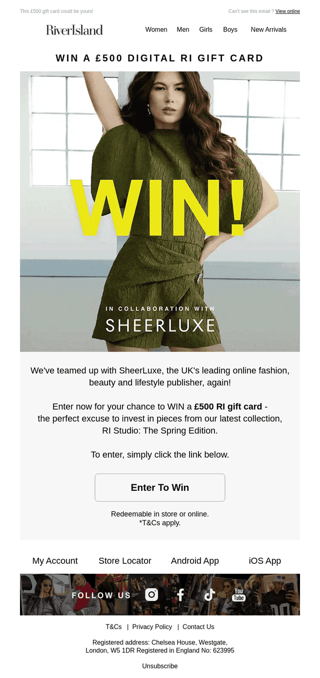 Win your wardrobe with RI & SheerLuxe