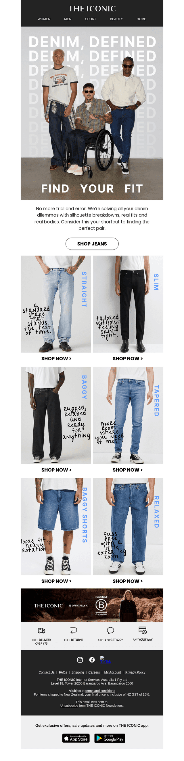 Your denim, sorted ✔️