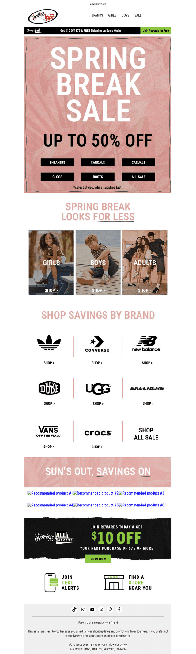 Spring break savings have landed