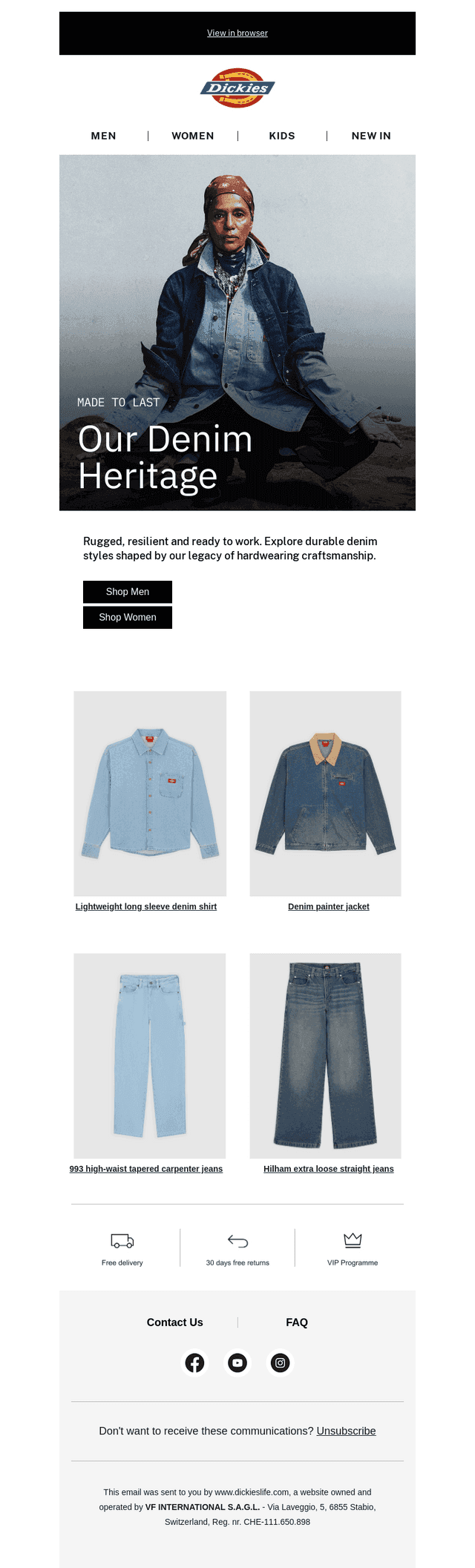 Durable denim with real workwear roots