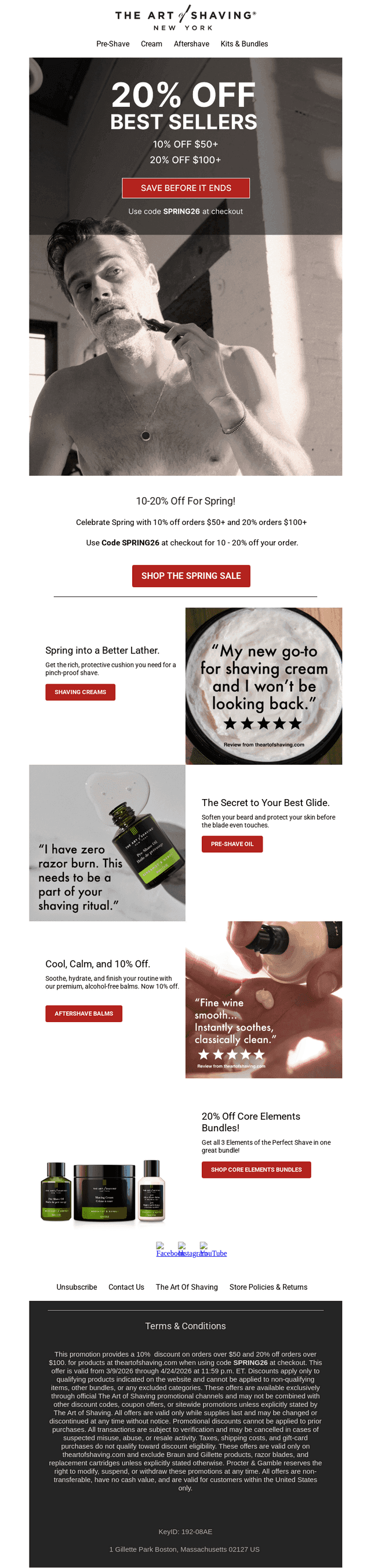 The Art of Shaving email from Fri, Apr 10, 2026