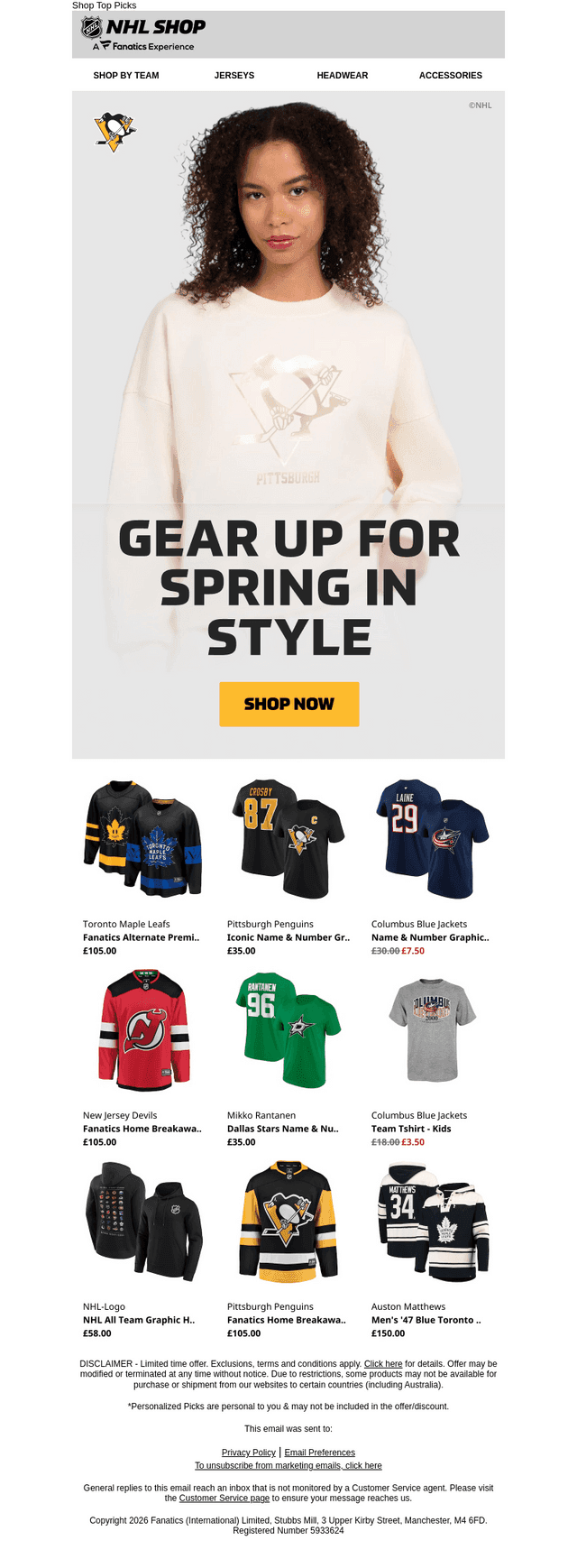 NHL email from Sat, Apr 11, 2026