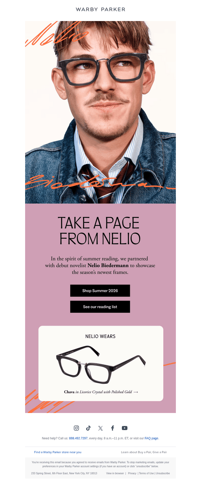 Warby Parker email from Sat, Apr 11, 2026
