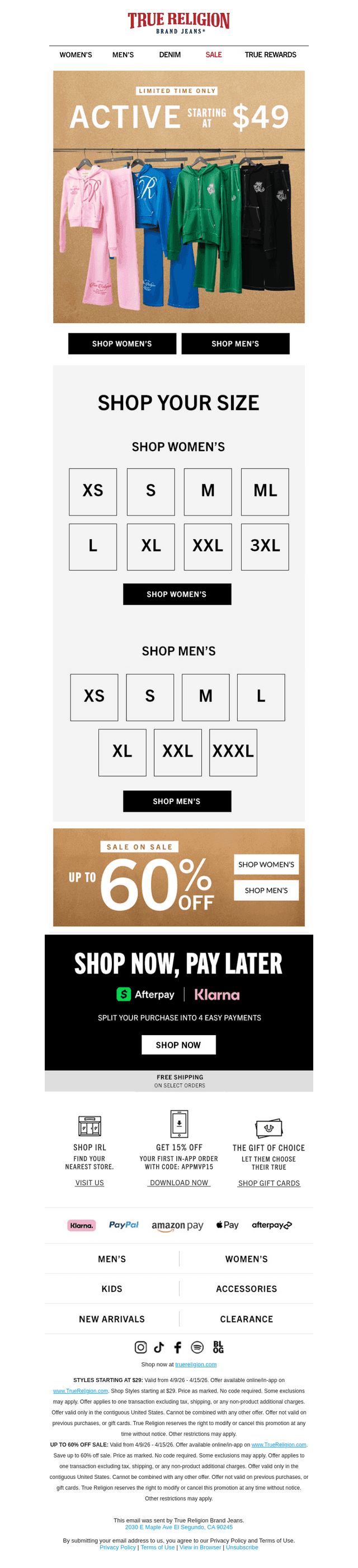 The sets you saved: NOW $49+ 💨
