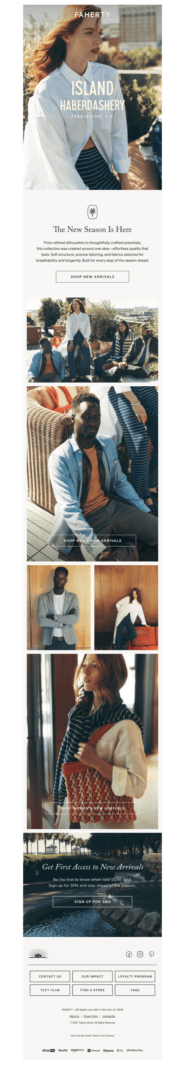 Faherty Brand email from Sun, Apr 12, 2026