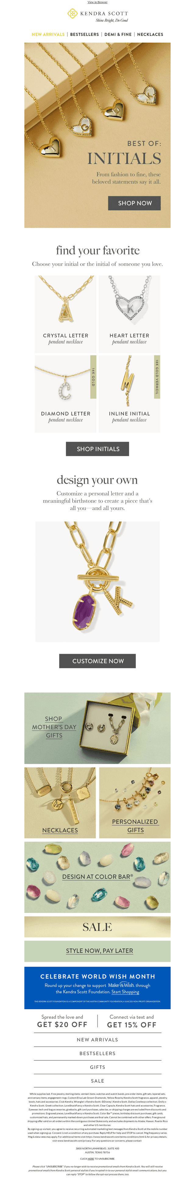 Initial Jewelry for Y-O-U
